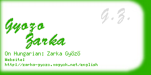 gyozo zarka business card